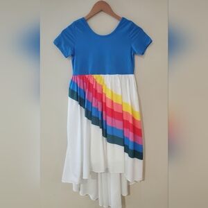Highlow Flowy Rainbow Kids Dress